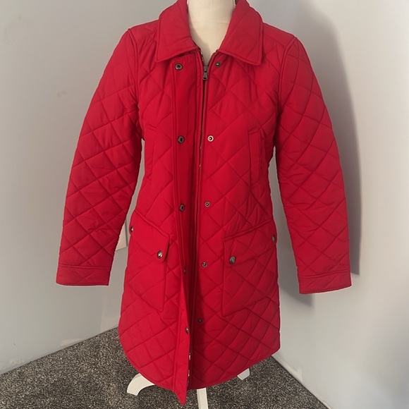 Ralph Lauren- Lauren size medium red puffer jacket long - Picture 5 of 10